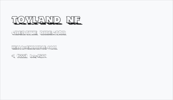Toyland NF Business Card