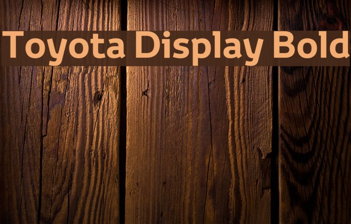 Toyota Display Bold Example 3