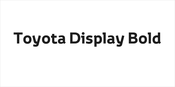 Toyota Display Bold Logo
