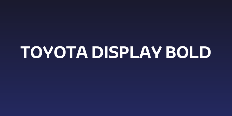 Toyota Display Bold Social Header