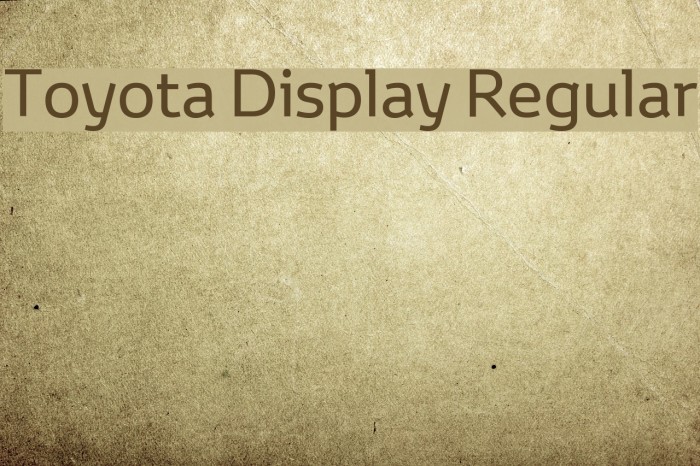 Toyota Display Regular Example 3