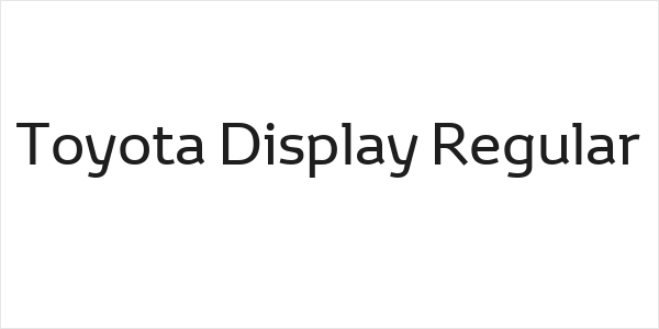 Toyota Display Regular Logo