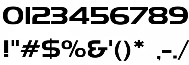 Toyota MR2 Font OTHER CHARS
