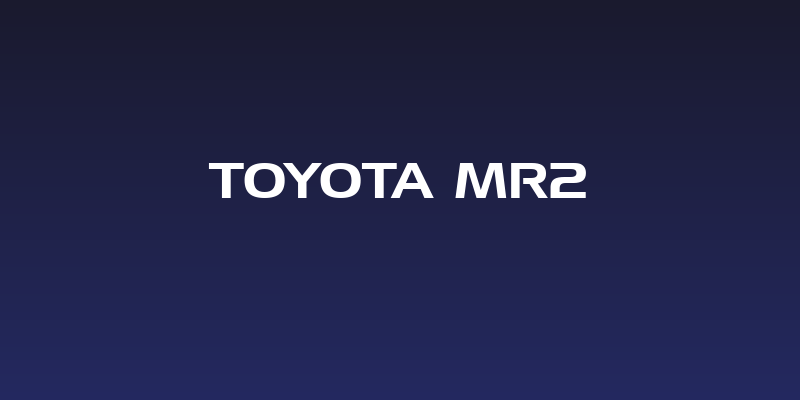 Toyota MR2 Social Header