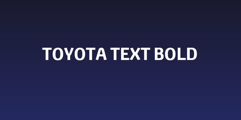 Toyota Text Bold Social Header
