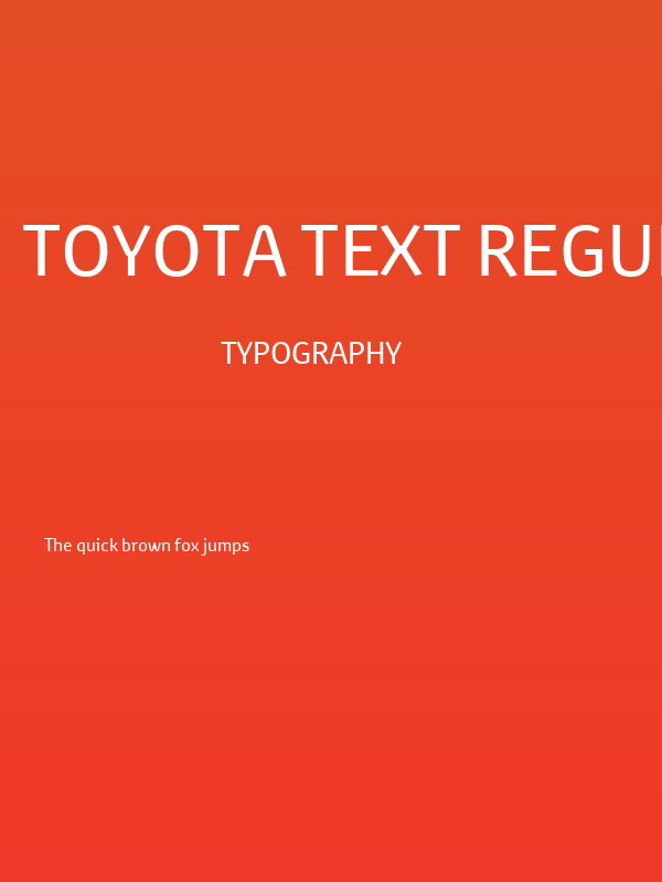Toyota Text Regular Poster