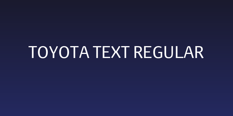 Toyota Text Regular Social Header
