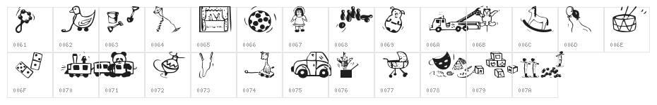 Toys-4U Character Map