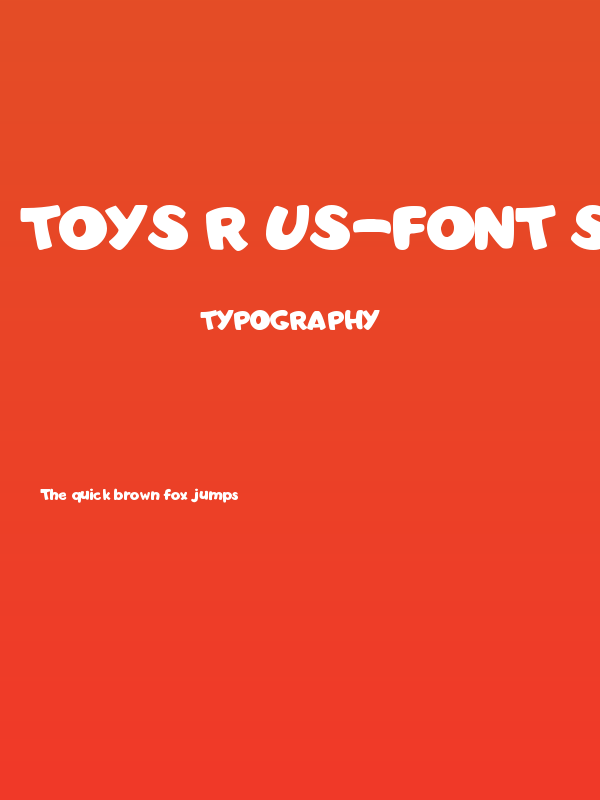 Toys R Us-Font Solid Poster