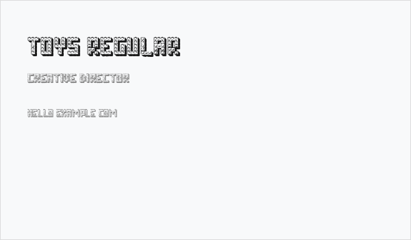 Toys Regular Business Card