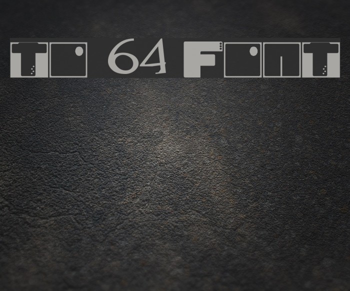 to 64 Schriftart examples