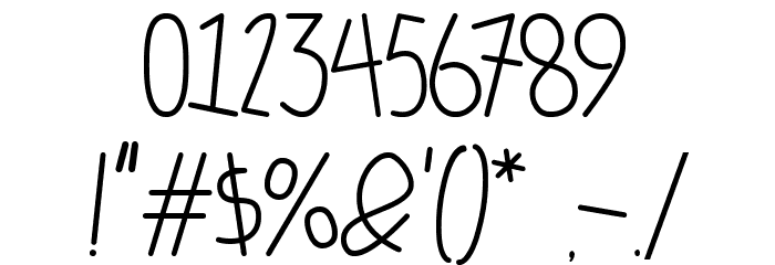 today's special Font OTHER CHARS