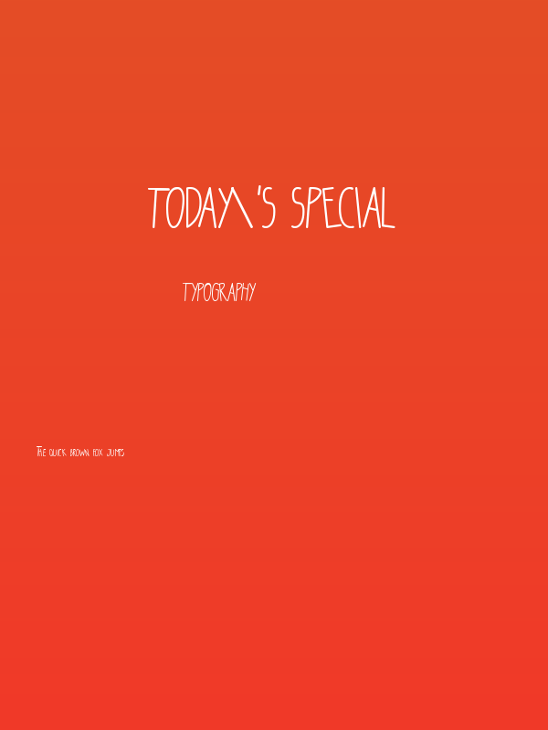 today's special Poster