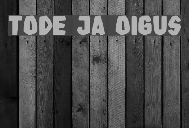 tode ja oigus Font examples
