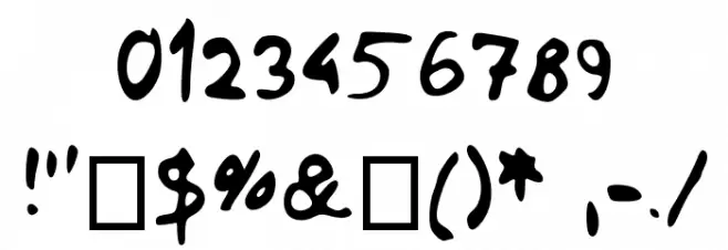 toilet tag Medium Font OTHER CHARS