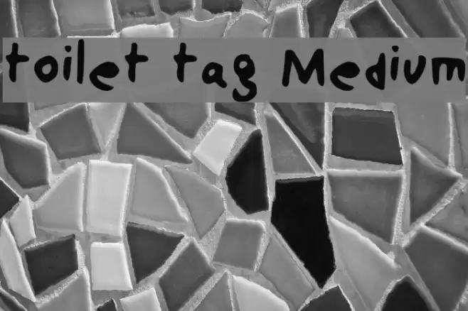 toilet tag Medium Font examples