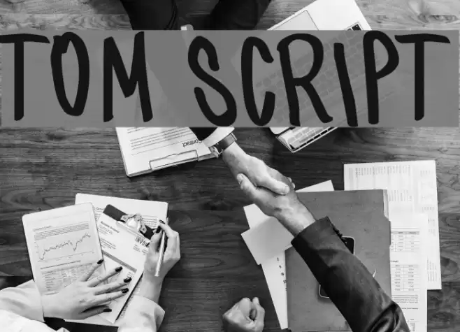 tom script Font examples