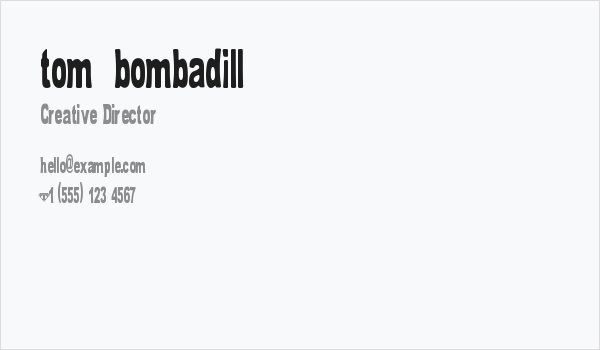 tom_bombadill Business Card
