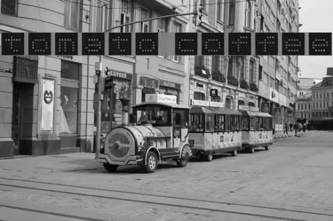 tomato coffee Font examples