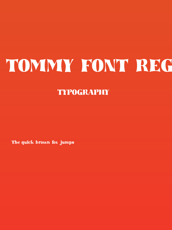 tommy font Regular Poster