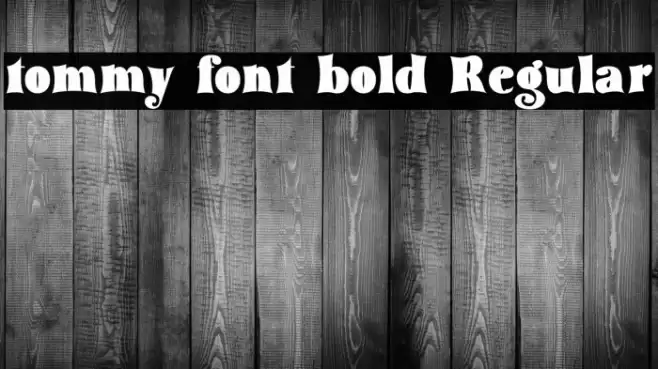 tommy font bold Regular Font examples