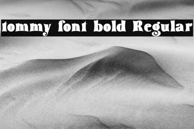 tommy font bold Regular Font examples