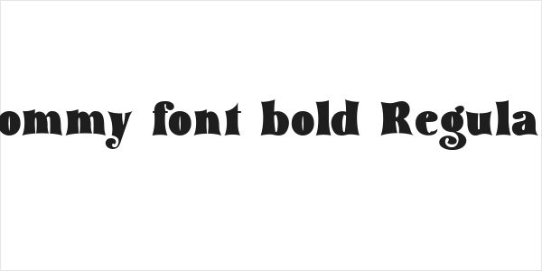 tommy font bold Regular Logo