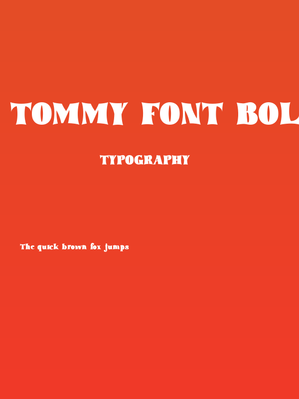 tommy font bold Regular Poster