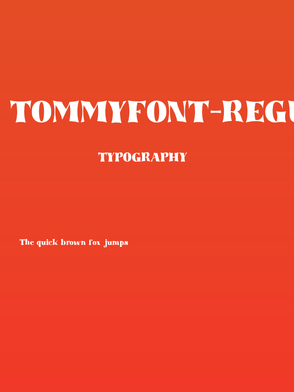 tommyfont-Regular Poster