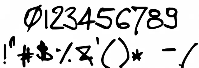 toms handwritten new Font OTHER CHARS
