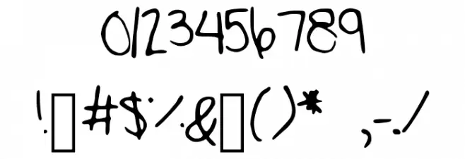 toriswriting Font OTHER CHARS