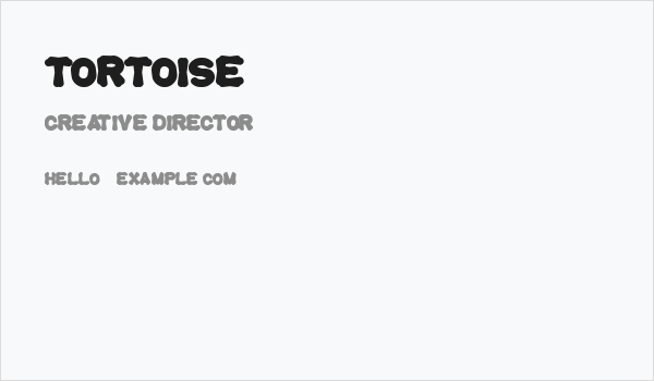 tortoise Business Card