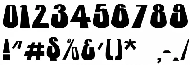 towering Font OTHER CHARS