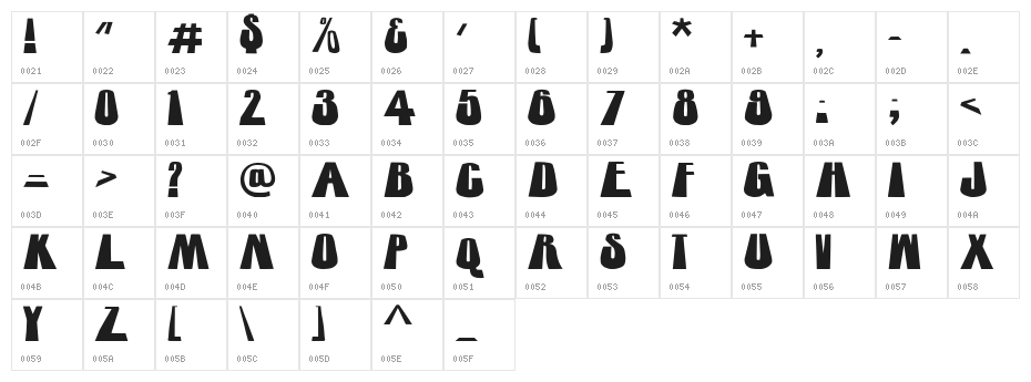 towering Character Map