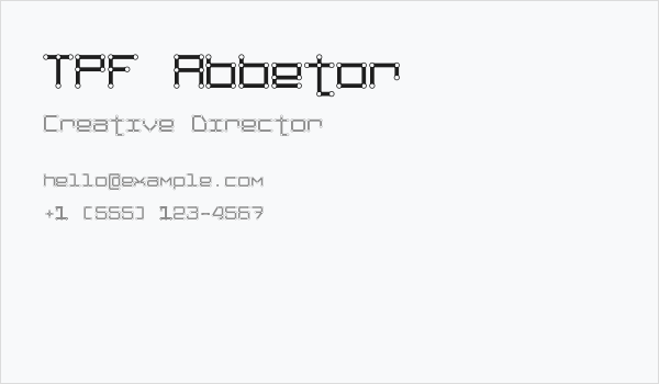 TPF Abbetor Business Card