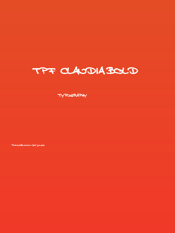 TPF  Claudia Bold Poster