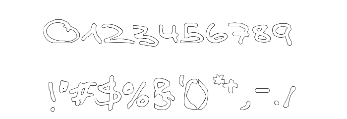 TPF Claudia Outlined Font OTHER CHARS