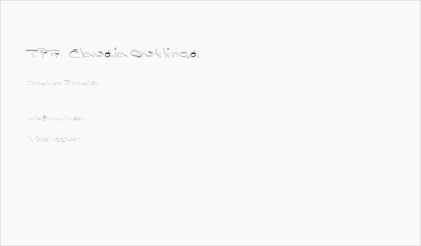 TPF  Claudia Outlined Business Card