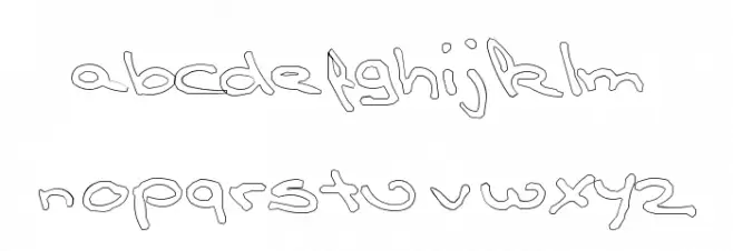 TPF  Claudia Outlined फ़ॉन्ट लोअरकेस