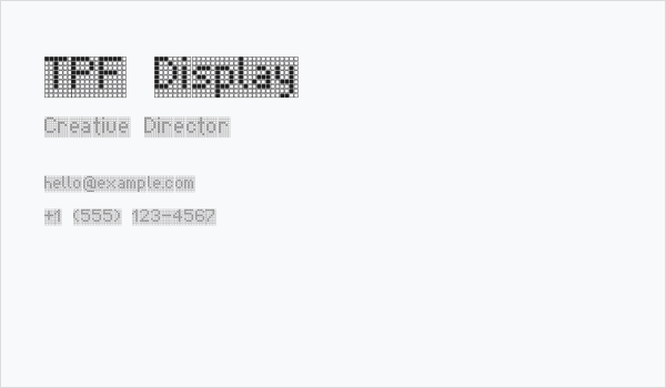 TPF Display Business Card