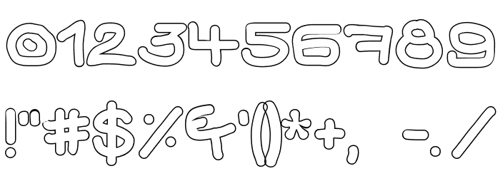 TPF Gaiety Outlined Font OTHER CHARS