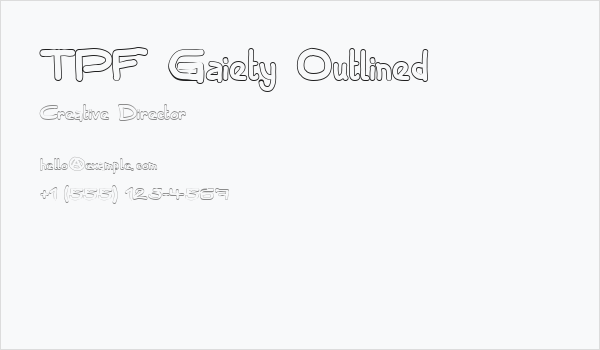 TPF Gaiety Outlined Business Card