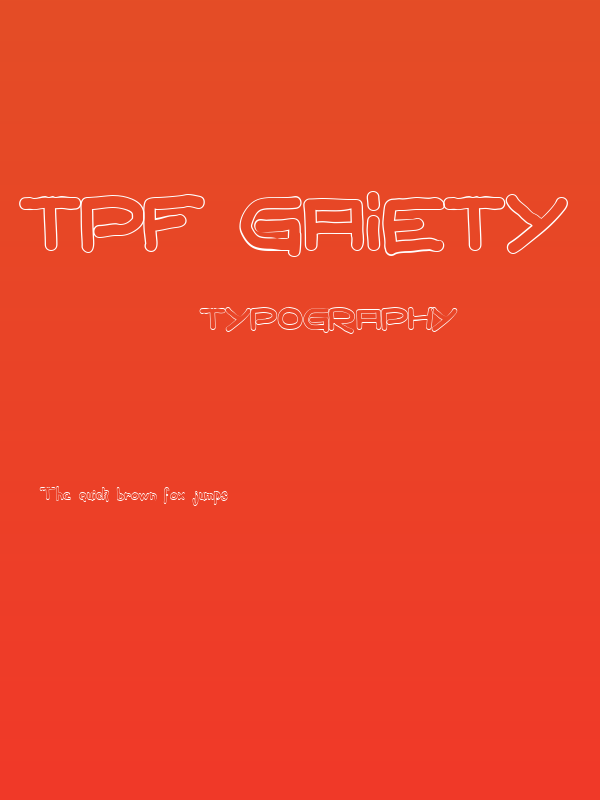 TPF Gaiety Outlined Poster