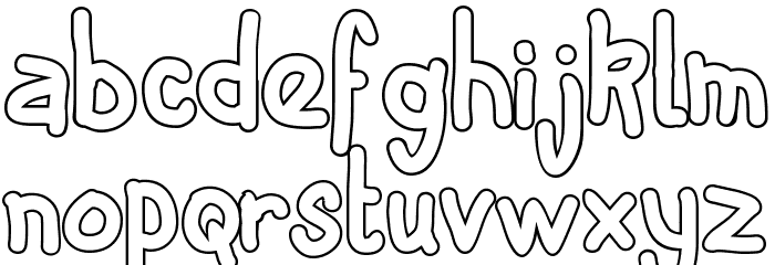 TPF Gaiety Outlined Font LOWERCASE