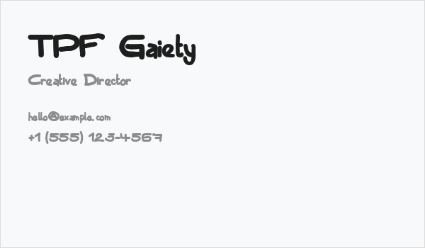 TPF Gaiety Business Card