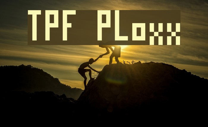 TPF Ploxx Font examples