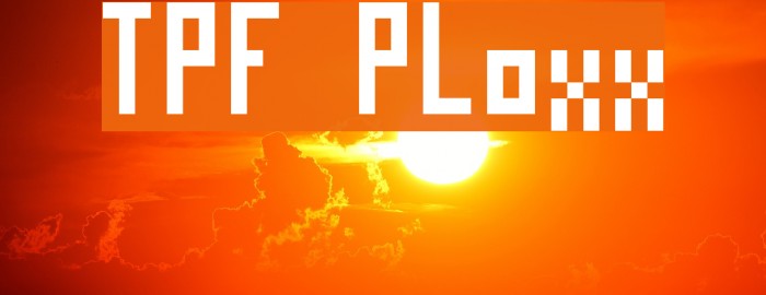TPF Ploxx Font examples