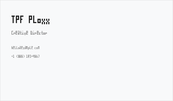 TPF Ploxx Business Card