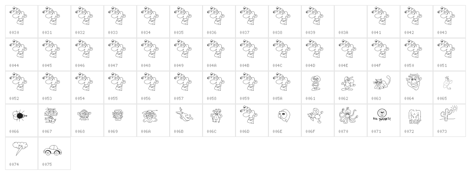 TPF Polka Your Eyes Out Character Map