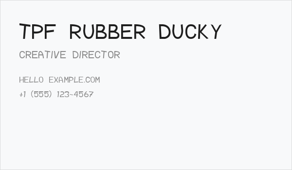 TPF Rubber Ducky Business Card